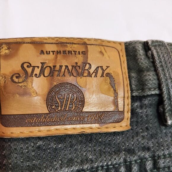 St John's Bay, Like New, Green Corduroy Women's Jeans, Size 14 - Picture 8 of 11